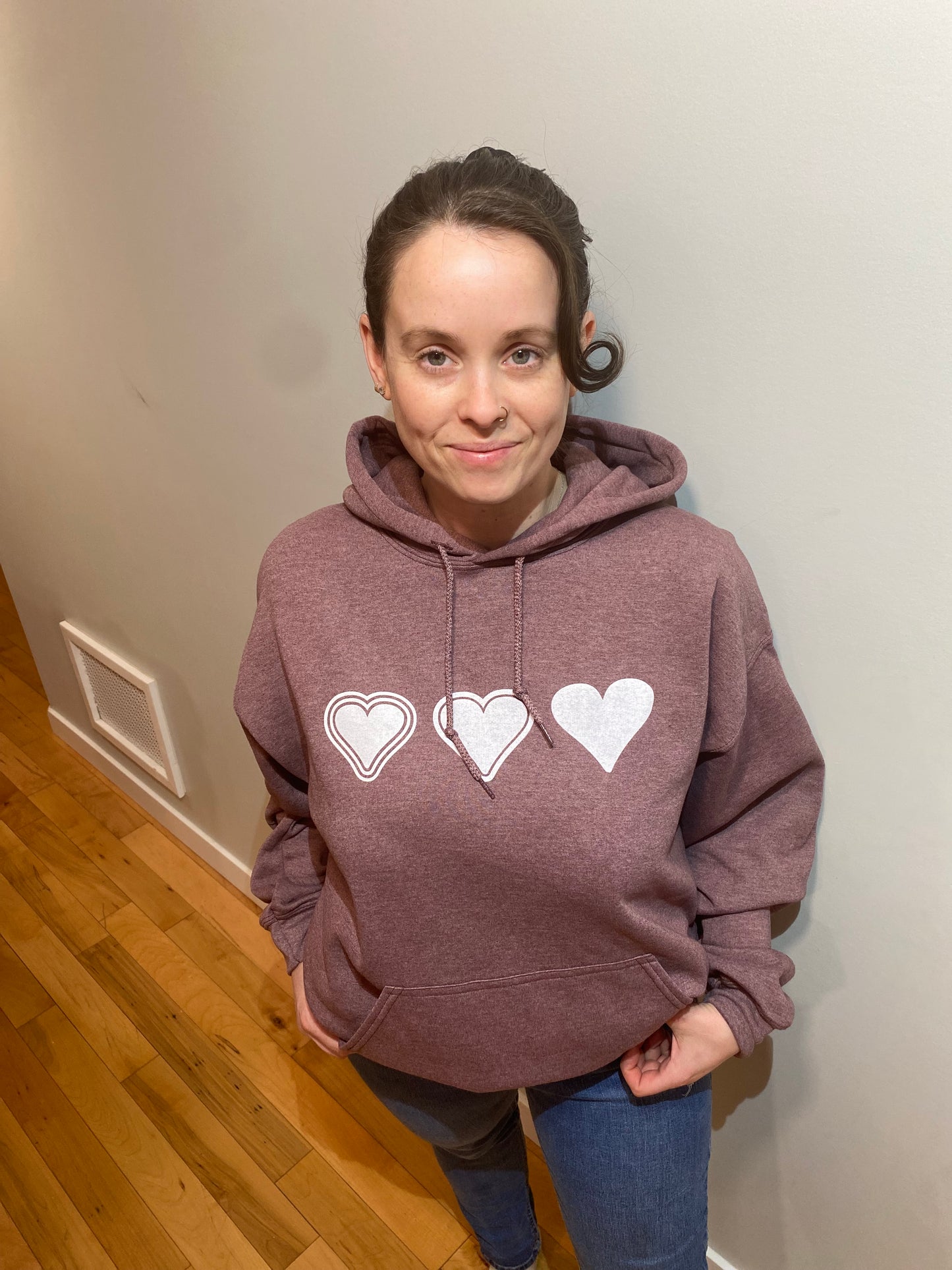 Hearts Fleece Hoodie