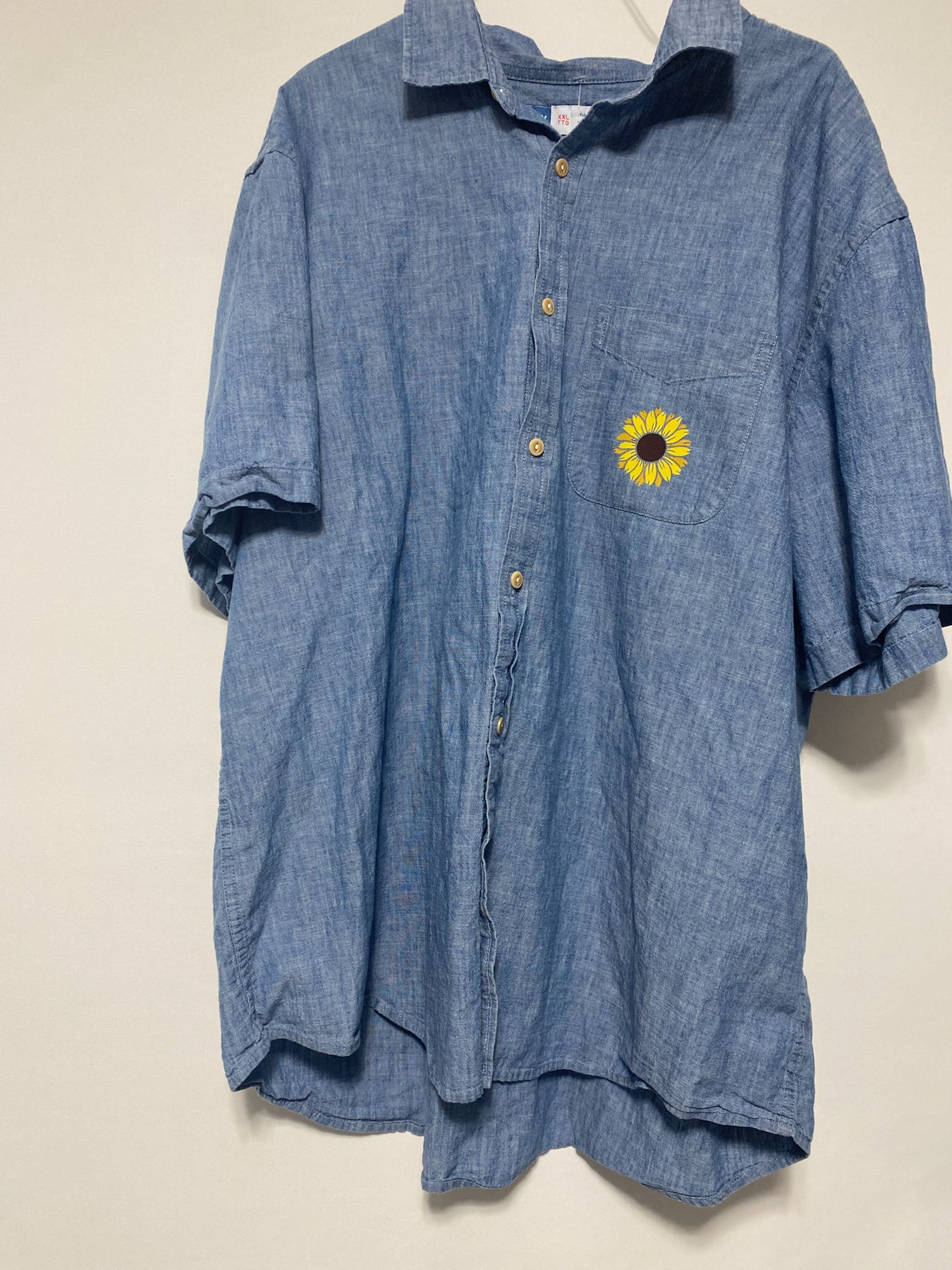 Upcycled Old Navy Button Down Denim Tee